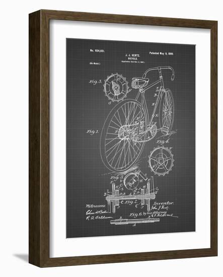 PP25 Black Grid-Borders Cole-Framed Giclee Print