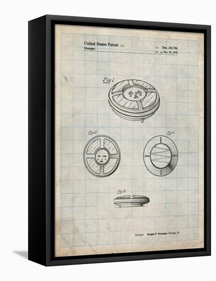 PP253-Antique Grid Parchment Simon Patent Poster-Cole Borders-Framed Premier Image Canvas