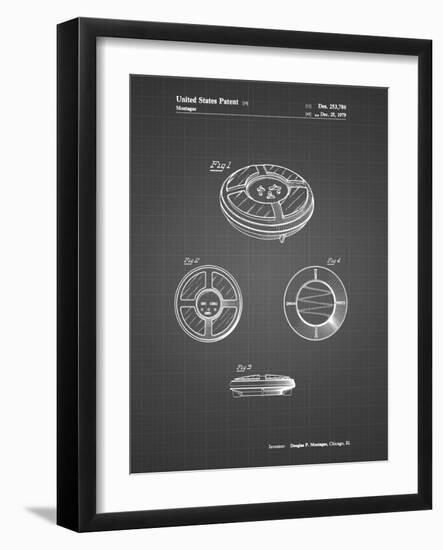 PP253-Black Grid Simon Patent Poster-Cole Borders-Framed Giclee Print