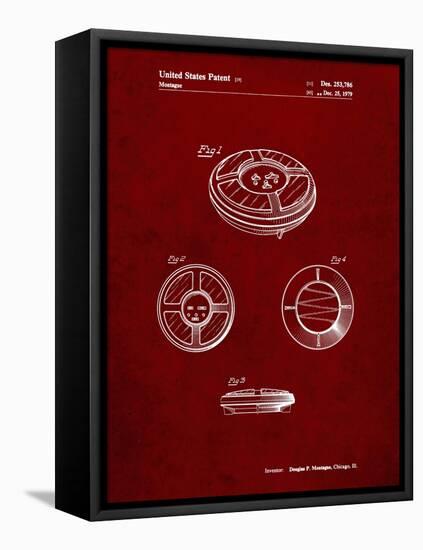 PP253-Burgundy Simon Patent Poster-Cole Borders-Framed Premier Image Canvas