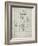 PP26 Antique Grid Parchment-Borders Cole-Framed Giclee Print