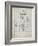 PP26 Antique Grid Parchment-Borders Cole-Framed Giclee Print