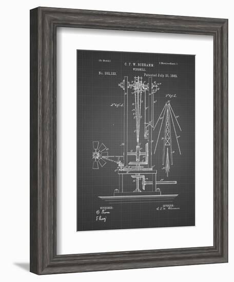 PP26 Black Grid-Borders Cole-Framed Giclee Print