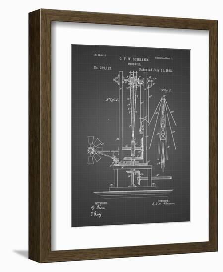 PP26 Black Grid-Borders Cole-Framed Giclee Print