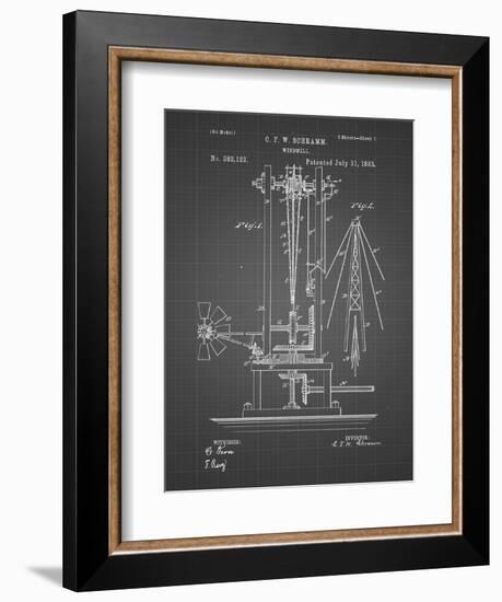 PP26 Black Grid-Borders Cole-Framed Giclee Print