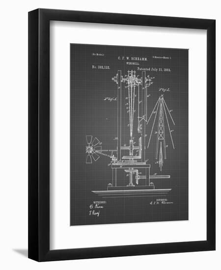 PP26 Black Grid-Borders Cole-Framed Giclee Print