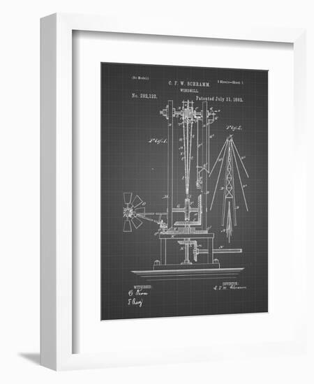 PP26 Black Grid-Borders Cole-Framed Giclee Print