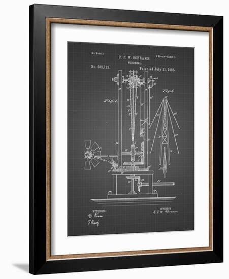 PP26 Black Grid-Borders Cole-Framed Giclee Print