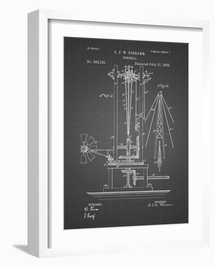 PP26 Black Grid-Borders Cole-Framed Giclee Print