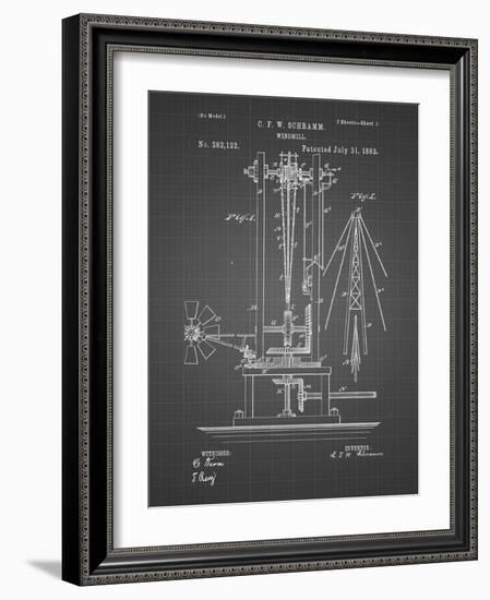 PP26 Black Grid-Borders Cole-Framed Giclee Print