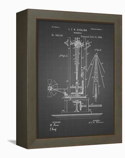 PP26 Black Grid-Borders Cole-Framed Premier Image Canvas