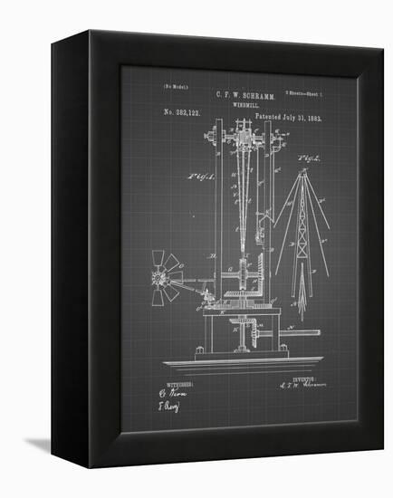 PP26 Black Grid-Borders Cole-Framed Premier Image Canvas