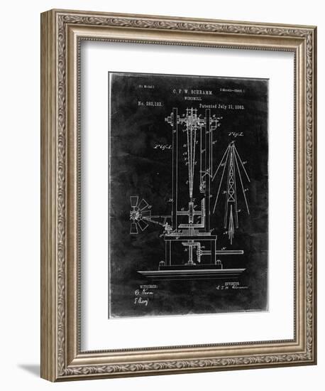 PP26 Black Grunge-Borders Cole-Framed Giclee Print