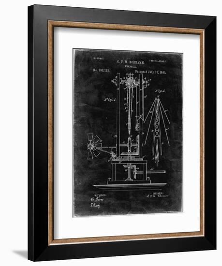 PP26 Black Grunge-Borders Cole-Framed Giclee Print