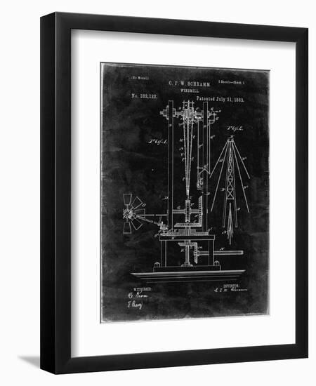 PP26 Black Grunge-Borders Cole-Framed Giclee Print