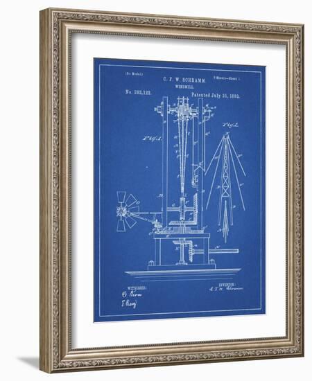 PP26 Blueprint-Borders Cole-Framed Giclee Print