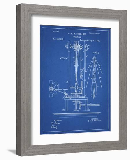 PP26 Blueprint-Borders Cole-Framed Giclee Print