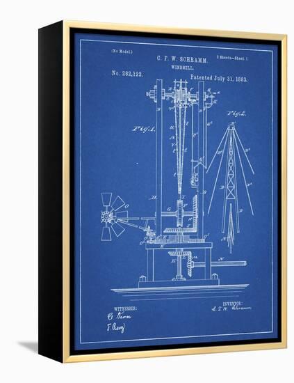 PP26 Blueprint-Borders Cole-Framed Premier Image Canvas