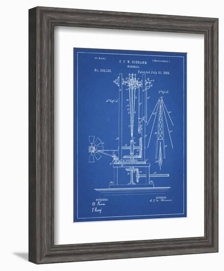 PP26 Blueprint-Borders Cole-Framed Giclee Print