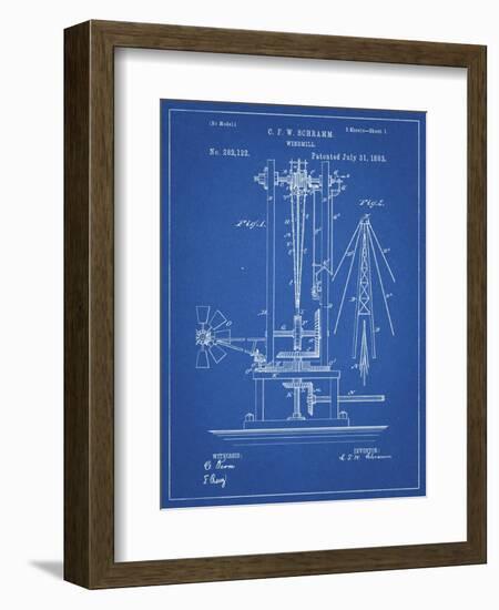 PP26 Blueprint-Borders Cole-Framed Giclee Print