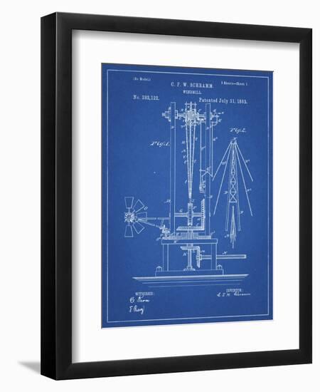 PP26 Blueprint-Borders Cole-Framed Giclee Print