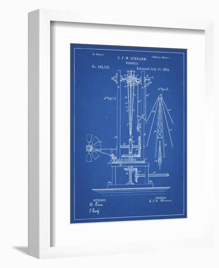 PP26 Blueprint-Borders Cole-Framed Giclee Print