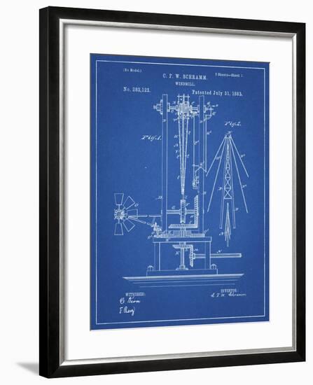 PP26 Blueprint-Borders Cole-Framed Giclee Print