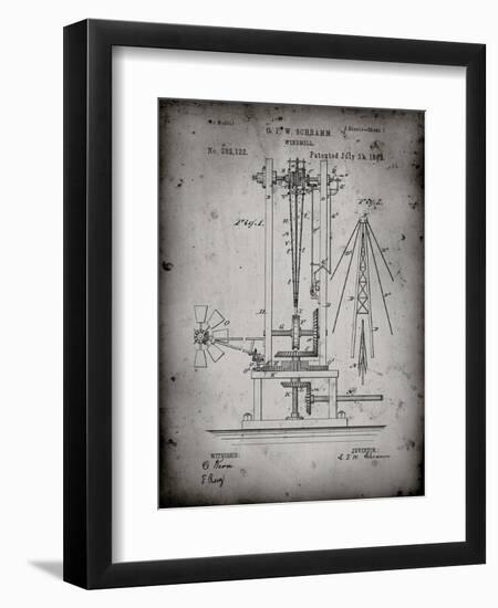 PP26 Faded Grey-Borders Cole-Framed Giclee Print