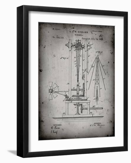 PP26 Faded Grey-Borders Cole-Framed Giclee Print