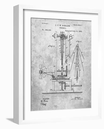 PP26 Slate-Borders Cole-Framed Giclee Print