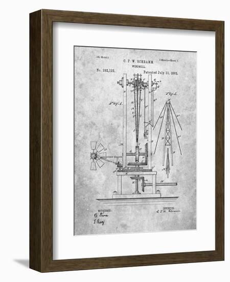 PP26 Slate-Borders Cole-Framed Giclee Print