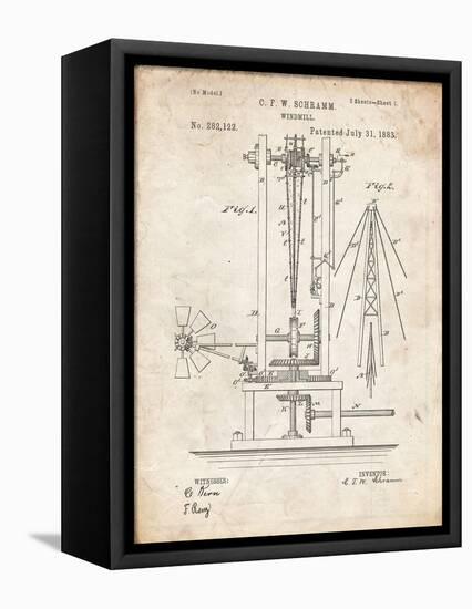 PP26 Vintage Parchment-Borders Cole-Framed Premier Image Canvas