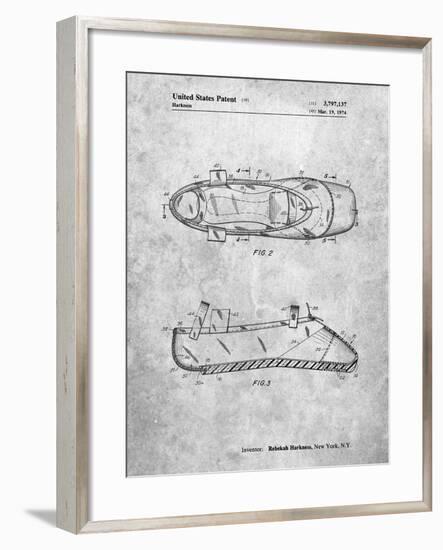PP267-Slate Ballet Slipper Patent Poster-Cole Borders-Framed Giclee Print