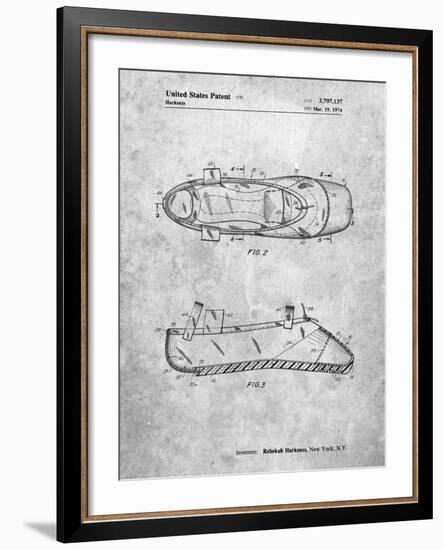 PP267-Slate Ballet Slipper Patent Poster-Cole Borders-Framed Giclee Print