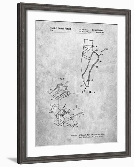 PP268-Slate Ballet Shoe Patent Poster-Cole Borders-Framed Giclee Print