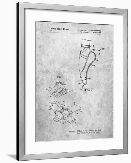 PP268-Slate Ballet Shoe Patent Poster-Cole Borders-Framed Giclee Print