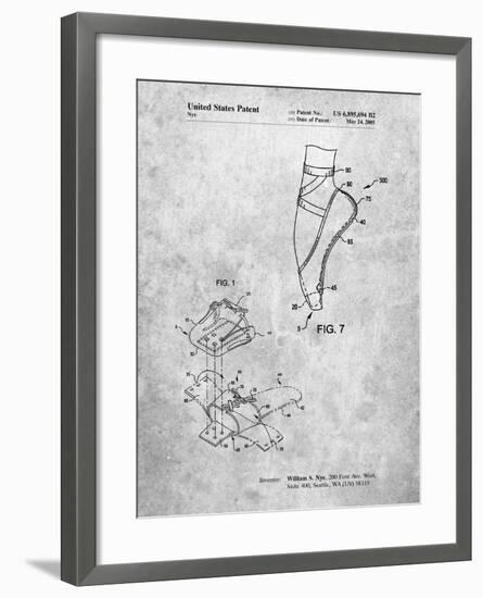 PP268-Slate Ballet Shoe Patent Poster-Cole Borders-Framed Giclee Print