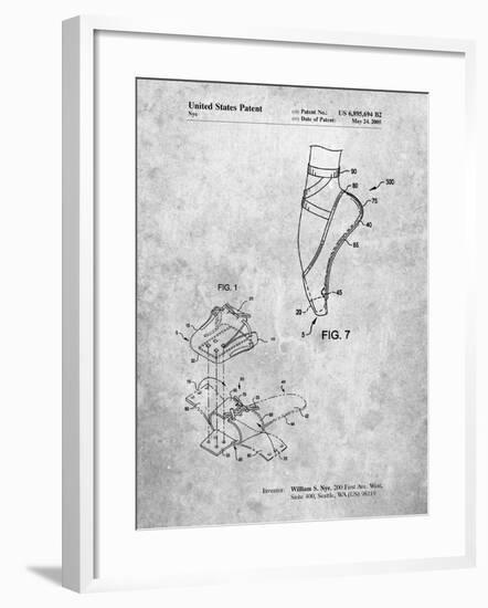 PP268-Slate Ballet Shoe Patent Poster-Cole Borders-Framed Giclee Print