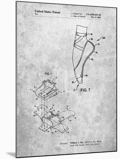 PP268-Slate Ballet Shoe Patent Poster-Cole Borders-Mounted Giclee Print