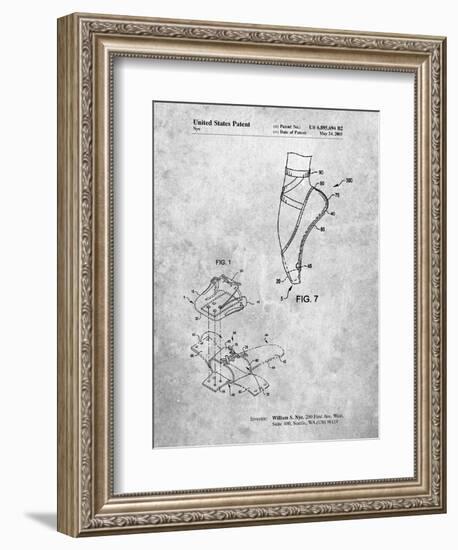 PP268-Slate Ballet Shoe Patent Poster-Cole Borders-Framed Giclee Print