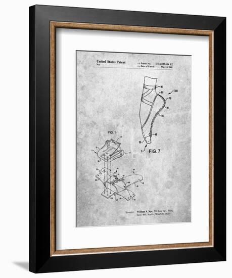 PP268-Slate Ballet Shoe Patent Poster-Cole Borders-Framed Giclee Print