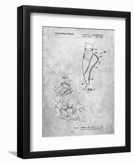 PP268-Slate Ballet Shoe Patent Poster-Cole Borders-Framed Giclee Print
