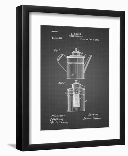 PP27 Black Grid-Borders Cole-Framed Giclee Print