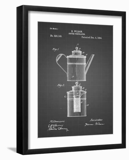 PP27 Black Grid-Borders Cole-Framed Giclee Print