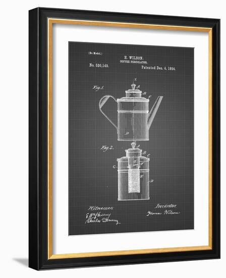 PP27 Black Grid-Borders Cole-Framed Giclee Print