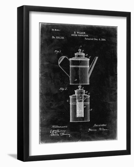 PP27 Black Grunge-Borders Cole-Framed Giclee Print