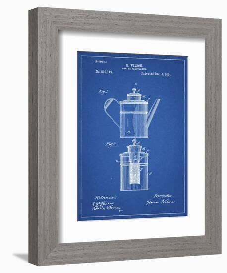 PP27 Blueprint-Borders Cole-Framed Giclee Print