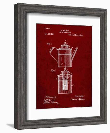 PP27 Burgundy-Borders Cole-Framed Giclee Print