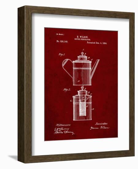 PP27 Burgundy-Borders Cole-Framed Giclee Print