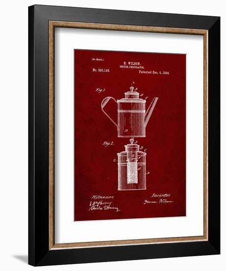 PP27 Burgundy-Borders Cole-Framed Giclee Print